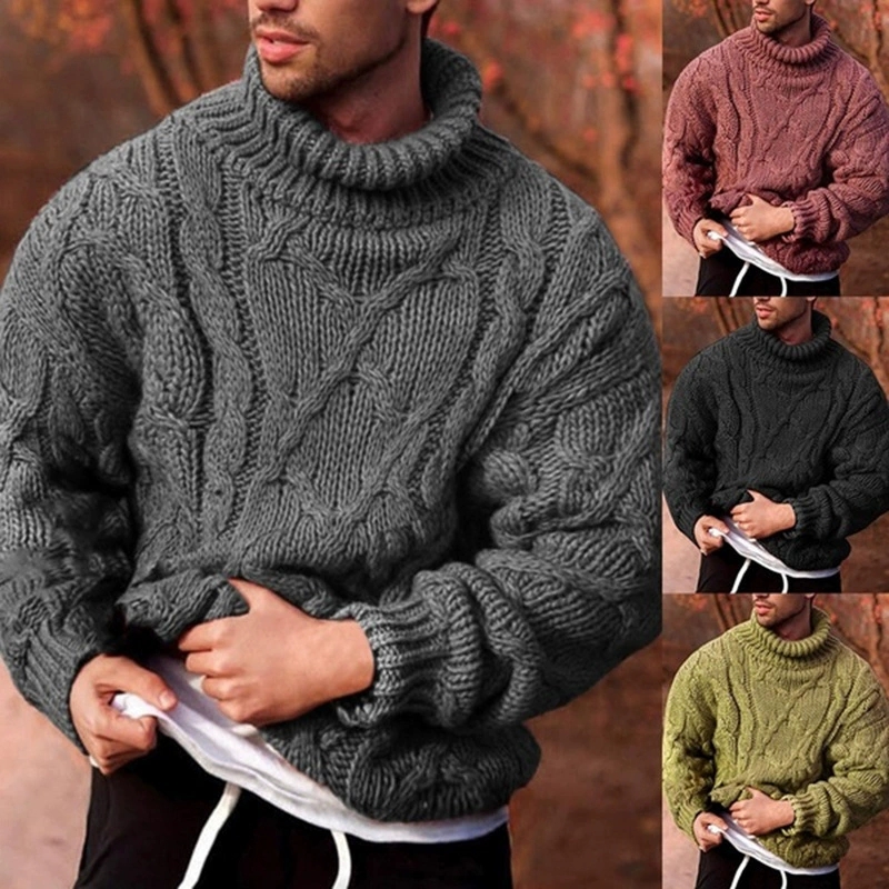 Turtleneck Sweater Men - Automne et hiver mode européenne et