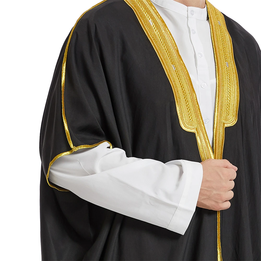Dubai Men'S Fashion - Moyen-Orient hommes Robe Robe musulmane Kimono