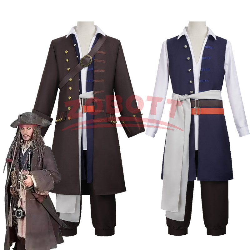 Trench Coat Men - Costume de cosplay Captain Jack Sparrow