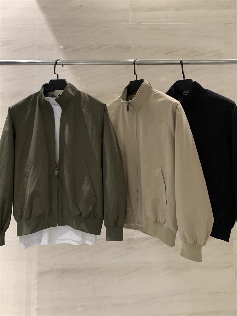 Harrington Jacket - Blouson Harrington décontracté à col montant