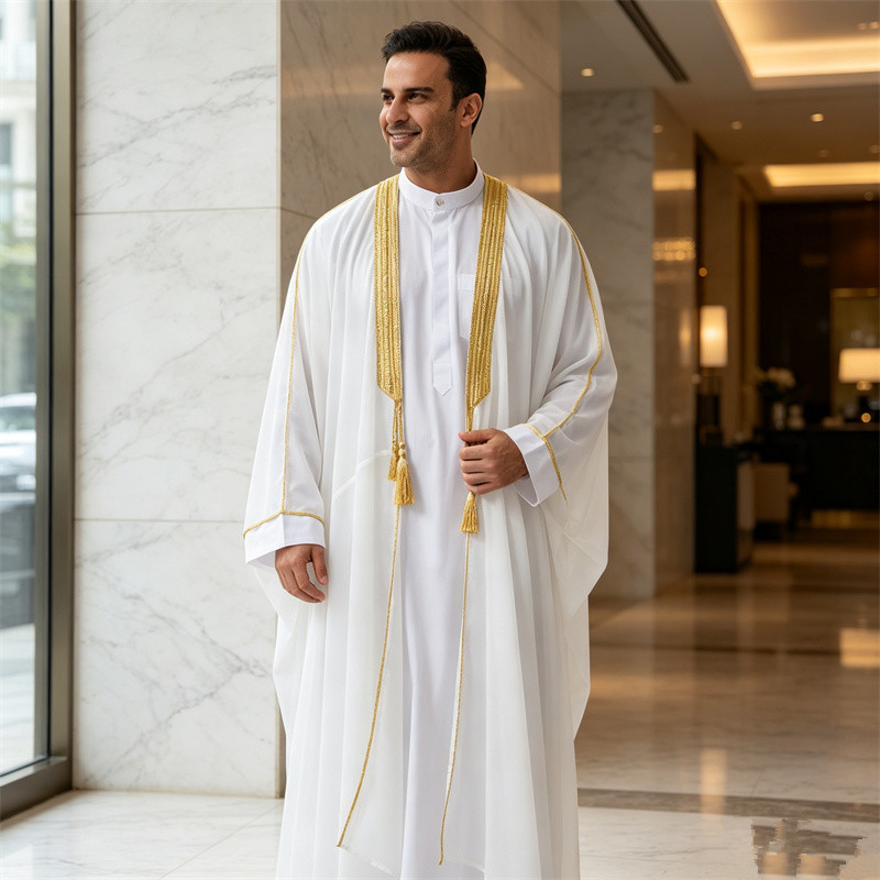 Dubai Men'S Fashion - Jubba Thobe Dishdasha Abaya ouverte pour