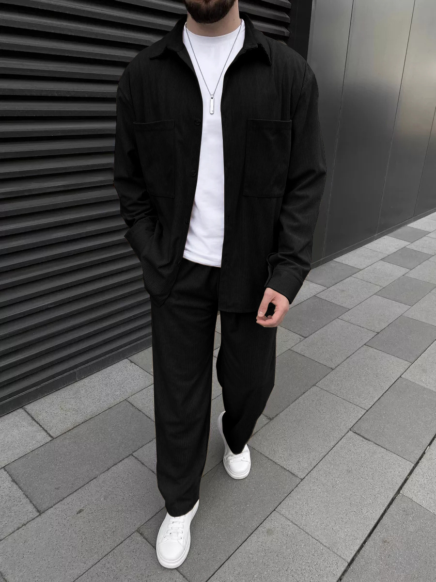 Men'S Fashion Trousers - Ensemble deux pièces en velours côtelé