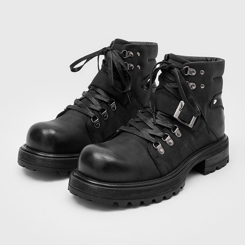 Men'S Fashion Luxury Brands - Marque hommes bottes en cuir moto