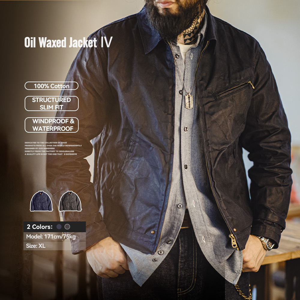 Harrington Jacket - Maden Veste en toile cirée à