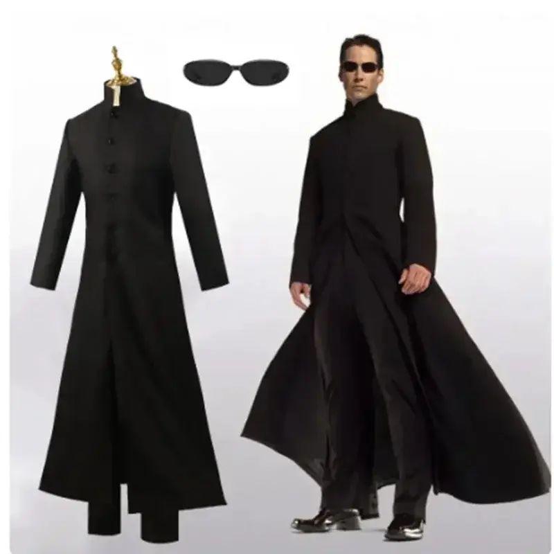 Trench Coat Men - Ensemble complet de cosplay Matrix Neo