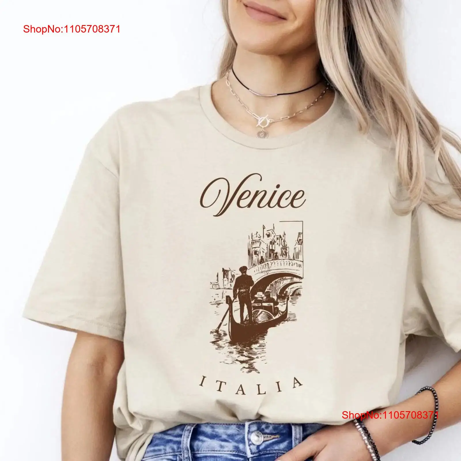 T-shirt Gondole de Venise Ital - Men'S Fashion Venice Italy avis et prix