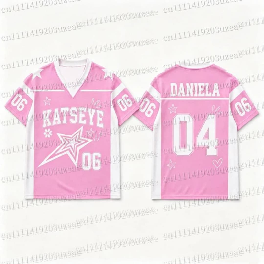 T-shirt graphique KATSEYE Pink - Men'S Fashion Pink Shirt avis et prix