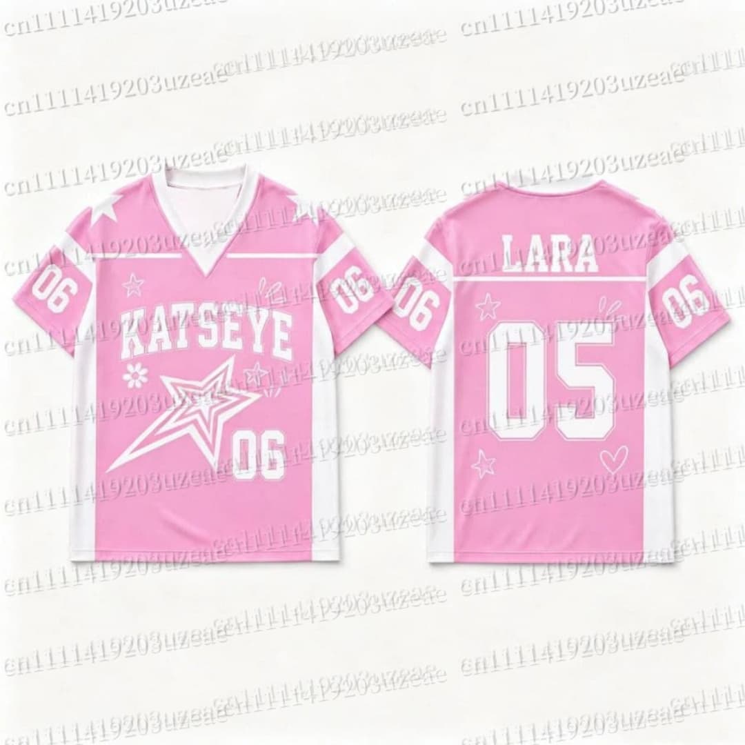 T-shirt graphique KATSEYE Pink - Men'S Fashion Pink Shirt avis et prix