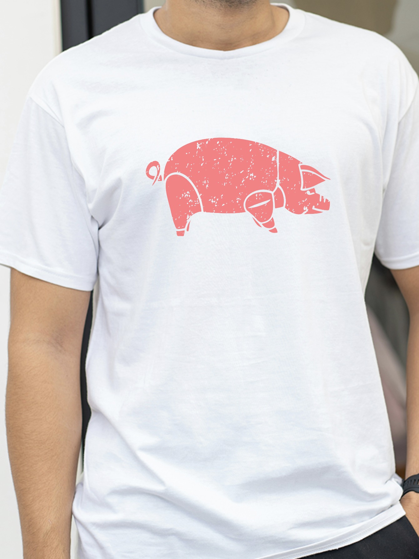 T-shirt à manches courtes pour - Men'S Fashion Pink Shirt avis et prix