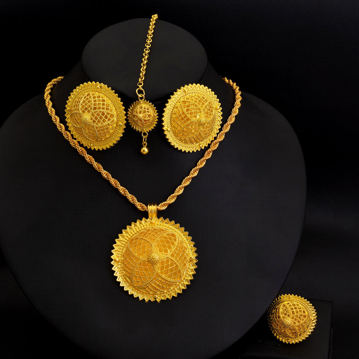 Ensemble de bijoux couleur dor - Dubai Men'S Fashion avis et prix