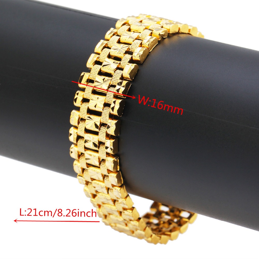 Bracelet en or Dubai couleur o - Dubai Men'S Fashion avis et prix